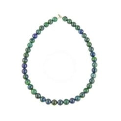 COLLIER CHRYSOCOLLE – PIERRES BOULES 10MM
